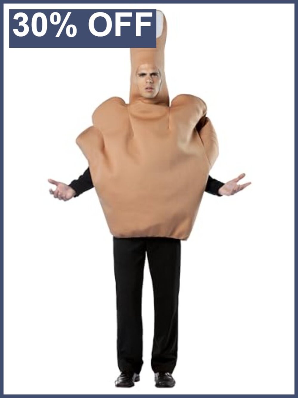 Adult Humor Middle Finger Foam Tunic Costume One Size Unisex
